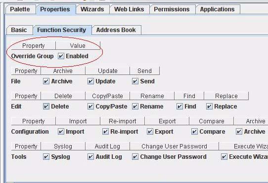 Chapter 3 Administering the NCM server 35 To set the function security properties for a new user 1 In the navigation pane, select the user for which you want to set the properties.