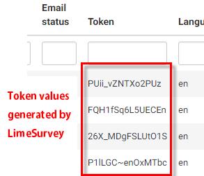 5. Click Browse participants. You ll notice that the Token column is empty when the list is initially created.