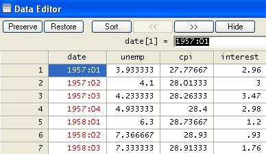 Date variable (example) If the original date variable is