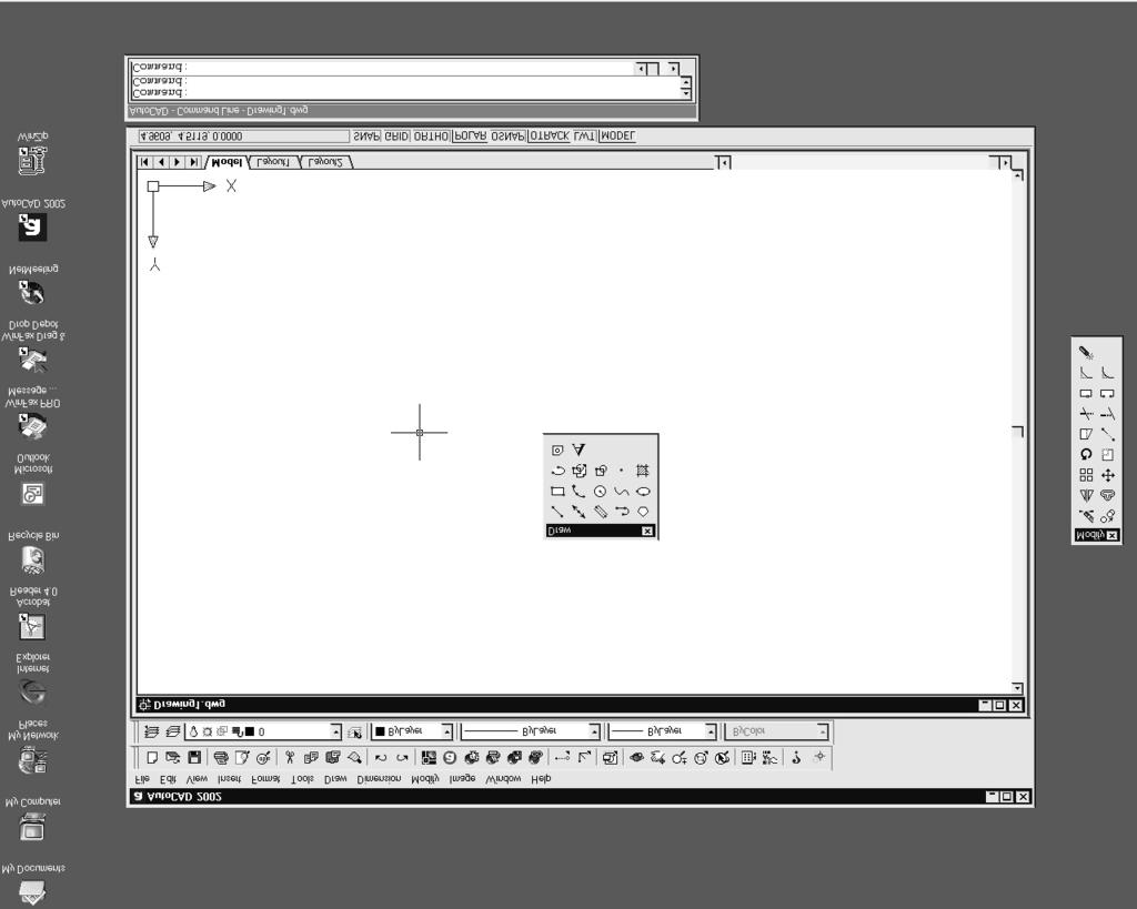 Chapter 1: Getting Started with AutoCAD 7 By default, AutoCAD now displays the full drawing filename, including the drive and full path, in the title bar.