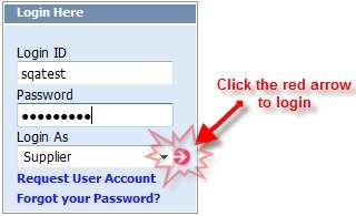 A: Use the Request User Account link to access the form so that you can