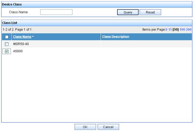 Figure 56 Select a device class # Select the 5800_A device class and click OK.