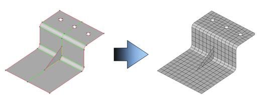 Provided your geometry is clean e.g. the surface of the rib is merged with the adjacent surfaces, then the resulting mesh will be automatically compatible (all elements are connected with each other).