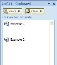3. Select the Delete option. Figure 10 Clipboard Task Pane Figure 11 Deleting Clipboard Items REMOVING TEXT There may be times when it is necessary to delete text.