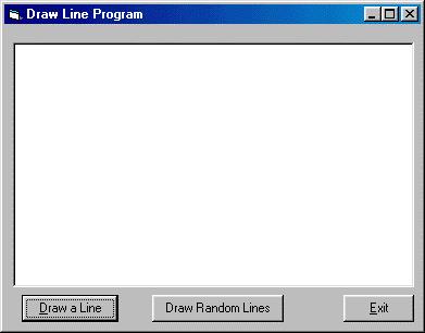 Command Button Name cmdexit Caption &Exit Figure 3-6. The Draw Lines Program Interface. 4.