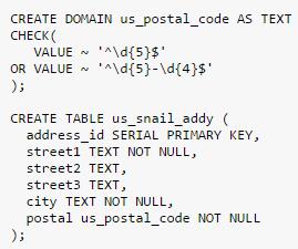 Domains Domain Name used with the attribute specification Makes it easier to change the data type for a domain that