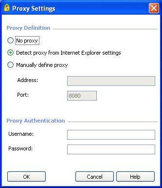 Distributing the R75 Remote Access Clients from a package The Proxy Settings window opens. 2. Select an option. No Proxy - Make a direct connection to the VPN.