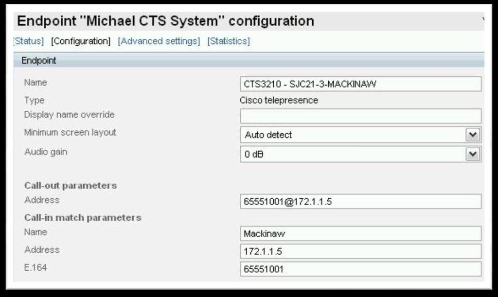 Conferencing Adding a CTS endpoint to TelePresence Server version 2.