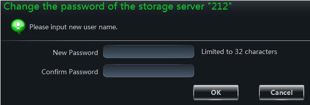 You can also check Domain to change the domain of the storage server. Click OK to save the settings.