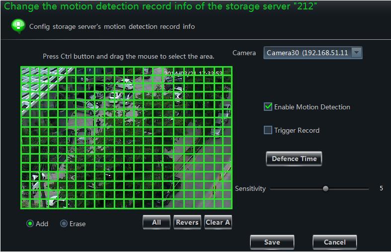 If the camera is online, the interface below will show: 31 Schedule Record Setting Select Schedule Record Setting in Change the information of this storage server interface, you can change