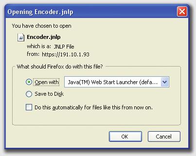 Figure 2-3: Web Browser Prompting for Action on File