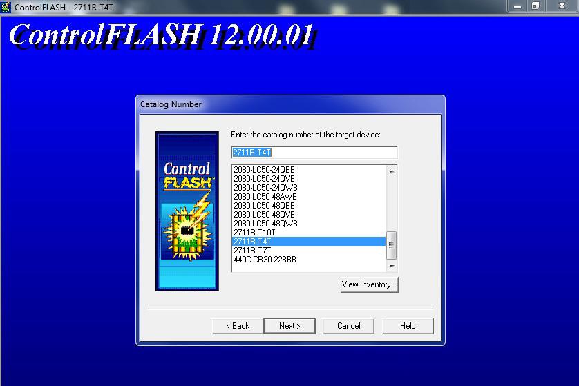 Chapter 5 Upgrade Firmware 2. Launch ControlFLASH and click Next. 3. Select the catalog number for the terminal that you are updating and click Next. If you are using ControlFLASH version 13.