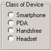 Figure 7. Local SDB configuration 3.7 Class of Device The Class of Device is reported as answer to Inquiry requests from other devices.