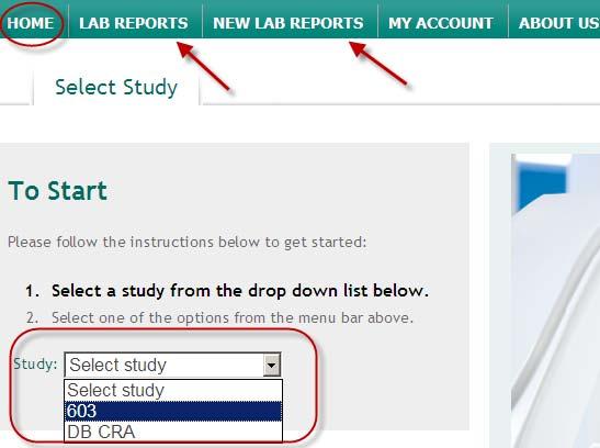 The Select Study screen displays IMPORTANT: After three unsuccessful attempts, your account will be locked.