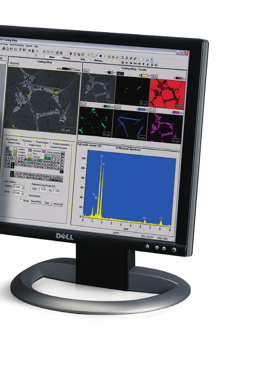 Automatic Quantitative Mapping Confidence in Your Results Difficult to interpret sample compositions can now be identified effortlessly with the Noran System 7