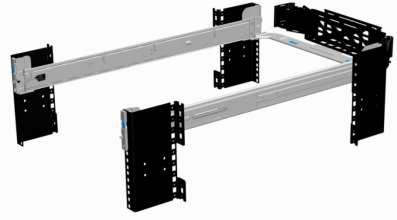9 Rack rail systems The rack rail systems for the Dell PowerEdge R730 and R730xd provide tool-less support for 4-post racks with square or unthreaded round mounting holes.