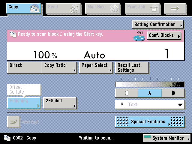 Copy Settings This mode enables you to scan multiple