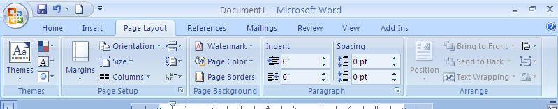 Microsoft Word 2007 Introduction to Word Processing 3 Mouse -- Click the mouse once in the text and the cursor will be located where you click.