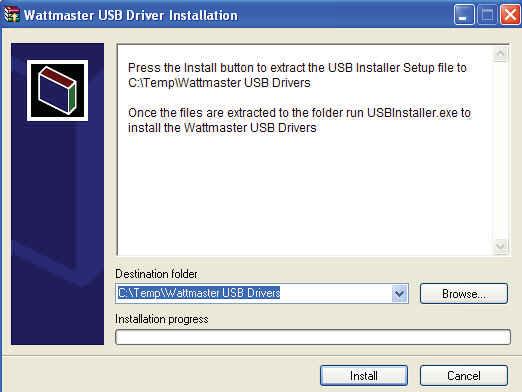 techsupport.wattmaster.com. If using the CD- ROM, go to Step 7. If downloading the file, double-click on the link USB Driver Setup.