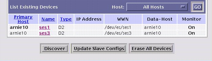 To Find a Disk s Device Name and SCSI ID on an Update D2 Page This procedure shows how to click on the name of each device in turn on the Network Storage Agent Maintain Devices HTML