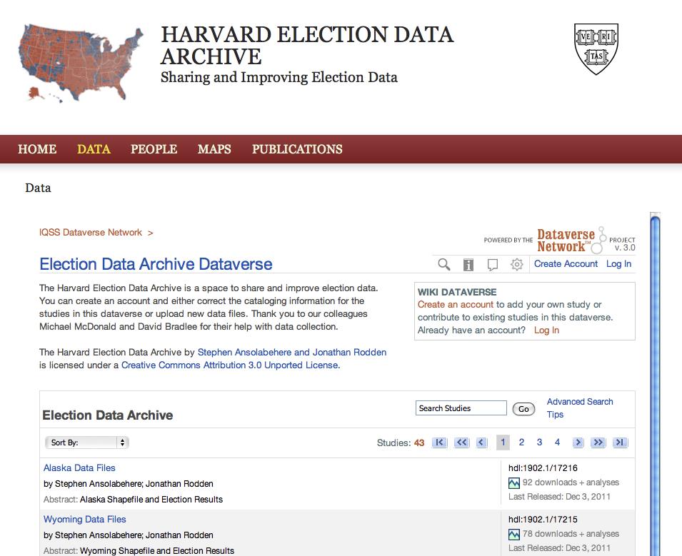 A project to share and improve election data: In