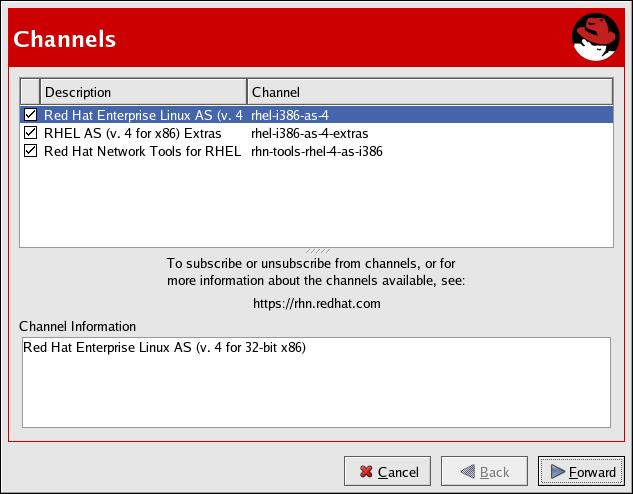 4 for x86) Extras channel in the figure, you may select them as well. Additional information regarding the selected channel is displayed in the Channel Information pane.