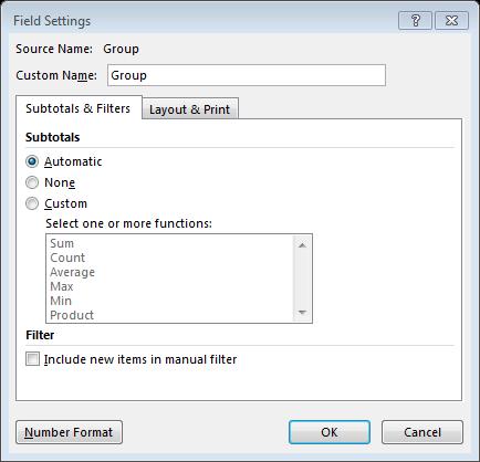 Filters Group The Filters group provides the ability to select only a portion of the information to be displayed based on the content of a field(s).