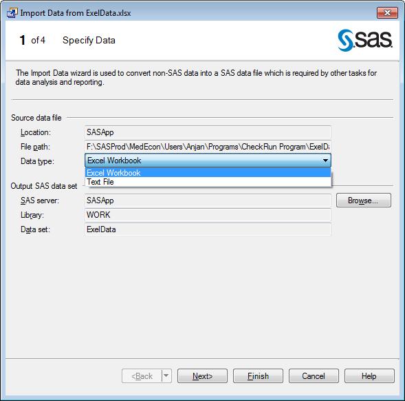 EXPORT AND IMPORT FILES: Navigational Tips: File Import Data (or Export Data) SAS
