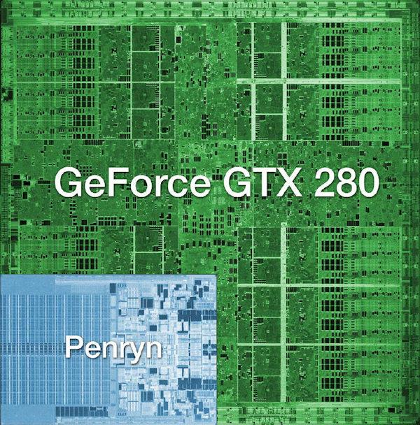 NVIDIA GeForce GTX 280 Hierarchically organized clusters of streaming multiprocessors 240 cores @ 1.296 GHz Peak performance 933.