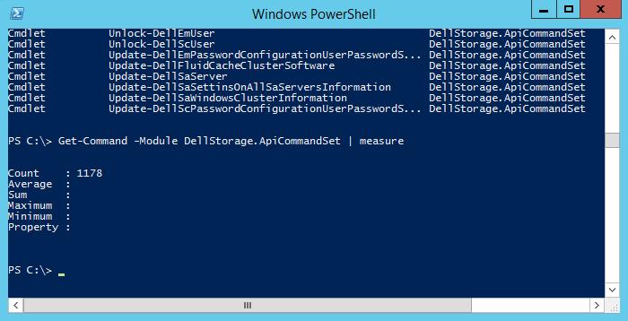 Dell Storage API PowerShell SDK 105 Storage Center specific PowerShell cmdlets in