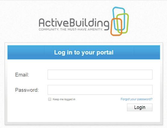 on at multiple properties. Bookmark the URL for future logins at login.activebuilding.