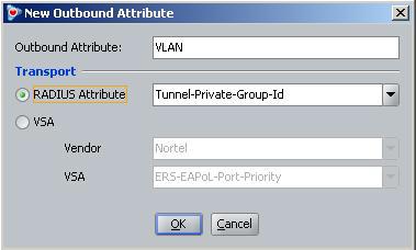 9.7.2.2 Avaya Identity Engines IDE Step 1 Configure an Outbound Attribute on Ignition Server for VLAN.