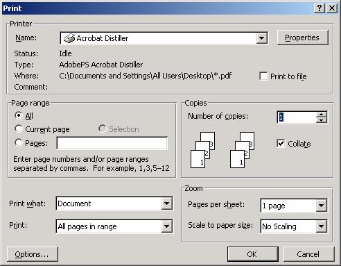 Page 4 Creating PDFs with the Acrobat