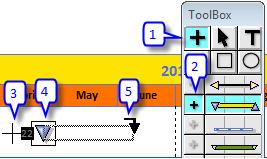 Release the mouse bu on on the end date. ADD A HORIZONTAL BAR 1.