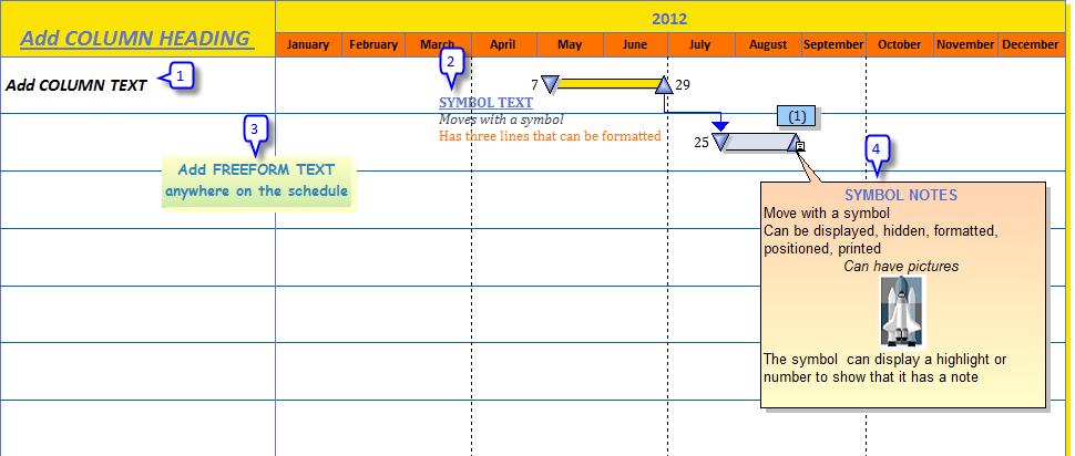In the schedule area, click once on the SYMBOL that completes the horizontal link. ADD A VERTICAL LINK BETWEEN SYMBOLS 1.