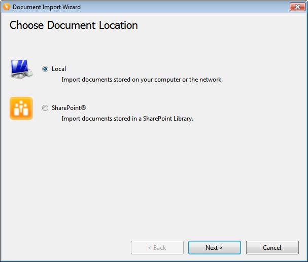 Our project is created, but since we chose the Import existing files option, the Document Import