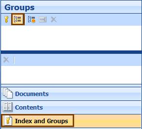 You can create topic Groups using this same pane. Topic groups are collections of topics you can create links to.