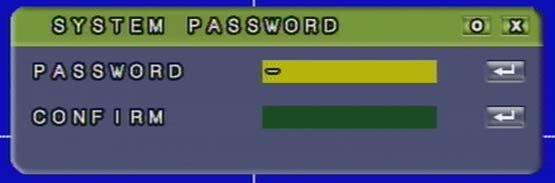 The password supports up to eight characters or number.