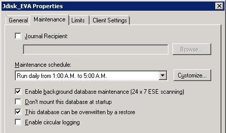 Figure 1. Enabling restore for a database 3. In the Data Protector GUI, select the Restore context.