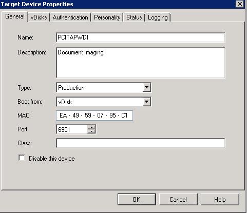 Logon to PVS and create the new device with a new