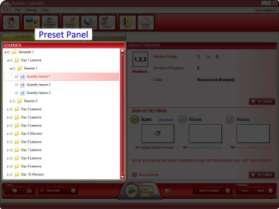 Preset Settings Panel, and the Play Panel. The Preset Panel The Preset Panel allows you to view your Little Math Courses and Presets for playback.