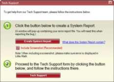 The Tech Support feature involves 3 simple steps, outlined in the window that pops up.