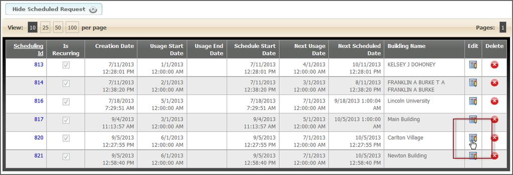 The Scheduling Details page is displayed with editable