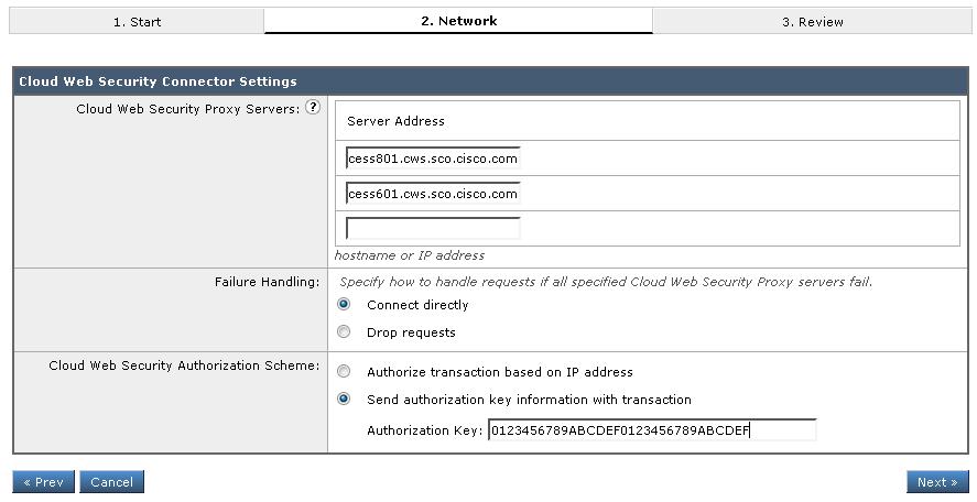 Cisco CWS WSA ment Guide Cloud Web Security Authorization Scheme, bullet Send authorization key