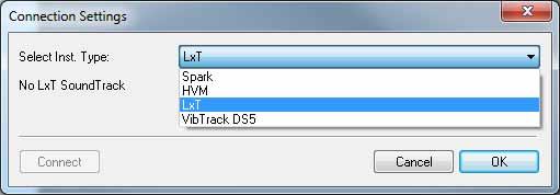 FIGURE 1-6 Connections Settings Dialog Box Selecting the SoundTrack LxT Instrument The Blaze software can be used with the SoundTrack LxT, Spark Dosimeter or the