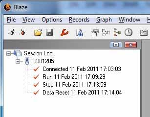 The data and time of a reset appears in the Session Log as shown in FIGURE 2-35.