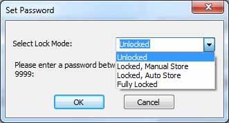 Lock Preferences See the SoundTrack LxT User Manual for a description of the locking features of the SoundTrack LxT. Click Lock to view the Set Password menu.
