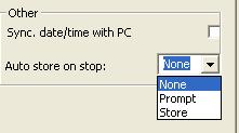Other Options Synchronize date/time with PC Click to place a check mark in the check box associated with the text Synch.