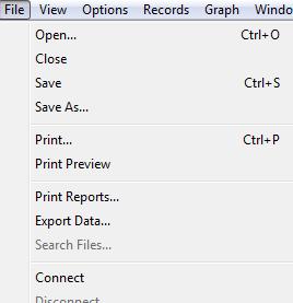 Saving Records to File Records can be stored to folders in your PC as follows: Step 1 Display the record to be saved.