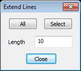 Extend Lines The Verisurf Extend Lines tool allows the operator to easily extend any/all Lines on the active CAD Level.